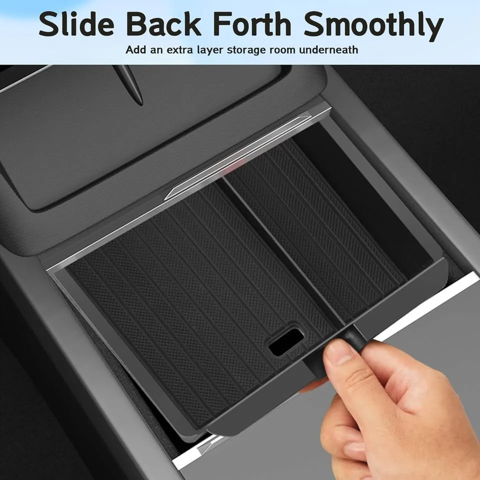 (6 PCS) Center Console Organizer Tray for Tesla Model Y image indicator(4)