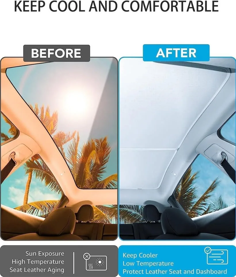 Tesla Model Y 2020-2025 Sunshade image indicator(5)