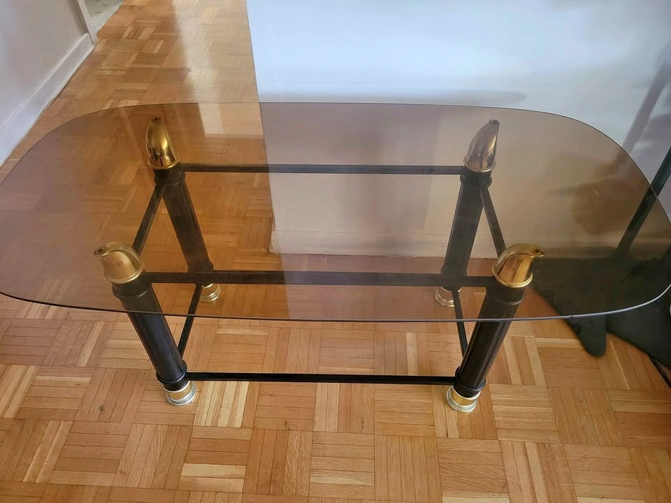 Glass coffee table