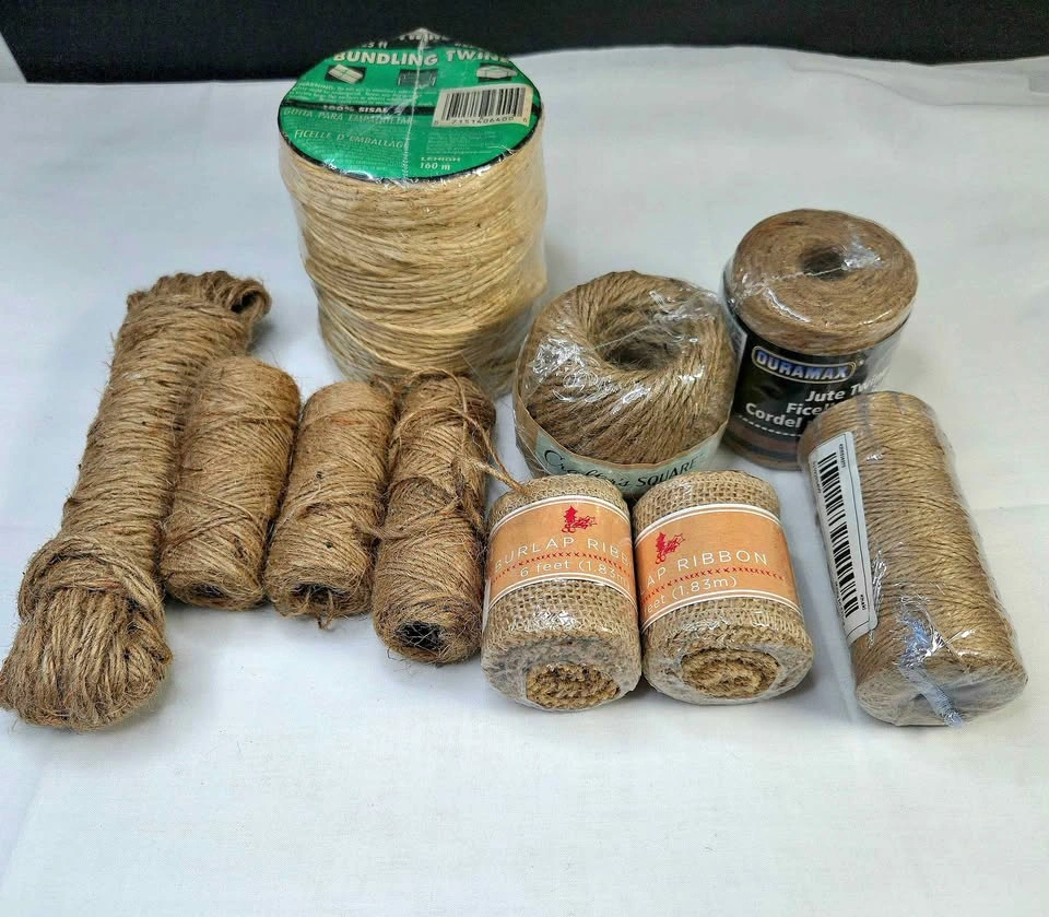 Jute Twine & Burlap Ribbon Craft Supply Lot