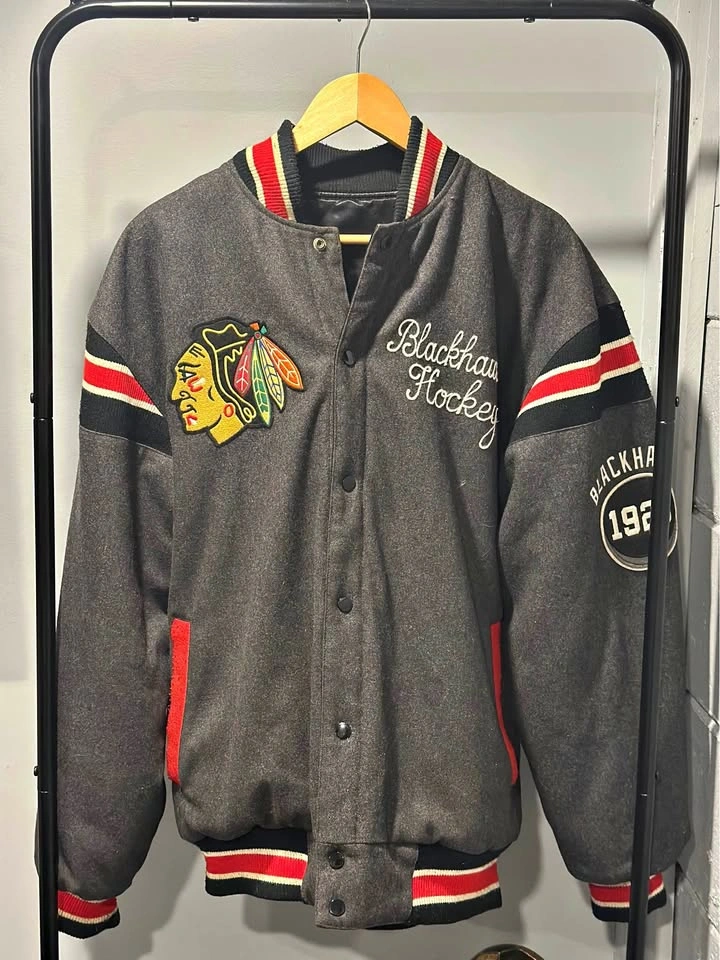 Vintage Chicago Blackhawks Wool Varsity Jacket