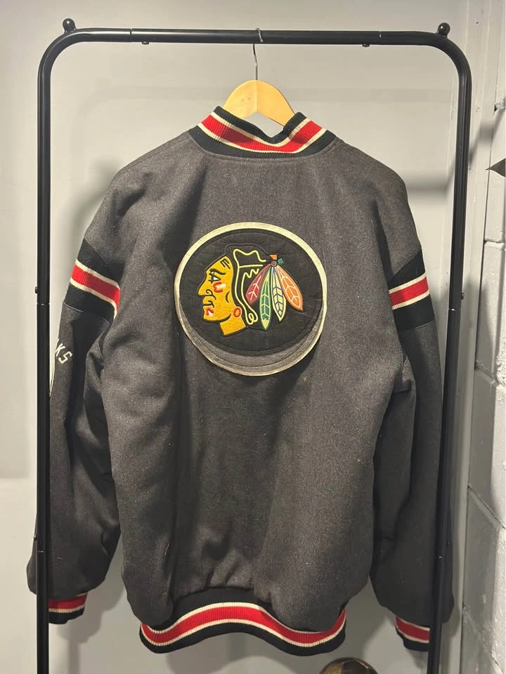 Vintage Chicago Blackhawks Wool Varsity Jacket - photo 2
