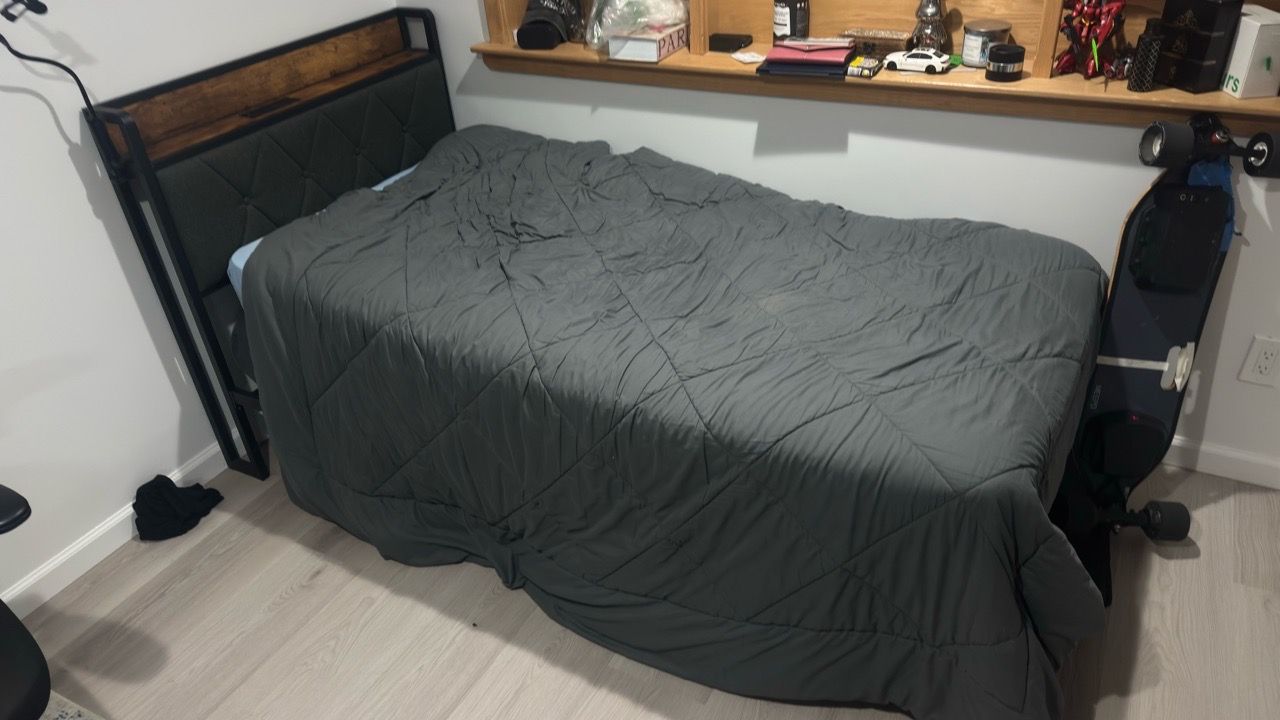 Twin Bed Frame with Headboard and Charging Port - photo 3