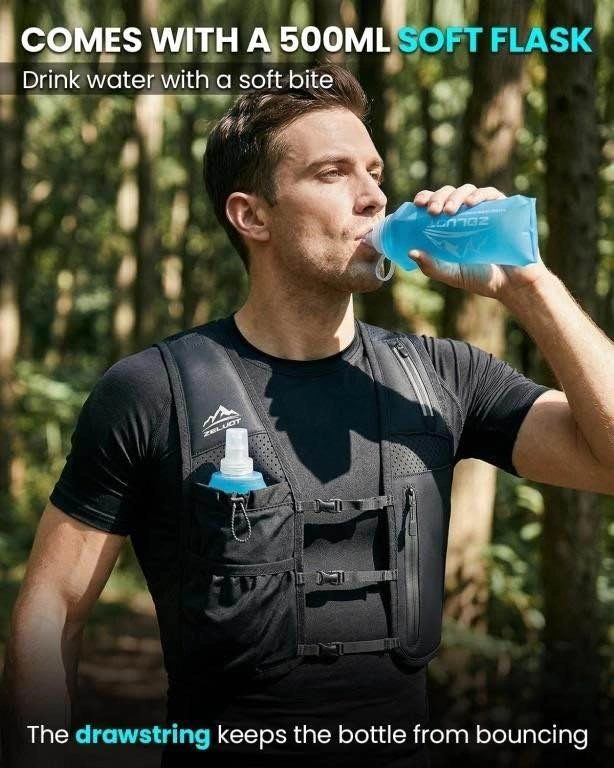 RUNNING VEST + 500ML FLASK, 6 POCKETS - XS/S - photo 4