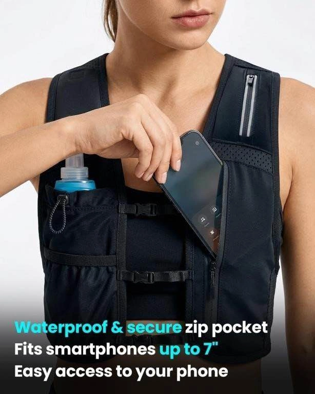RUNNING VEST + 500ML FLASK, 6 POCKETS - XS/S - photo 5