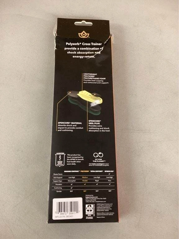 SPENCO POLYSORB CROSS TRAINER INSOLES (W9-6.5) - photo 4