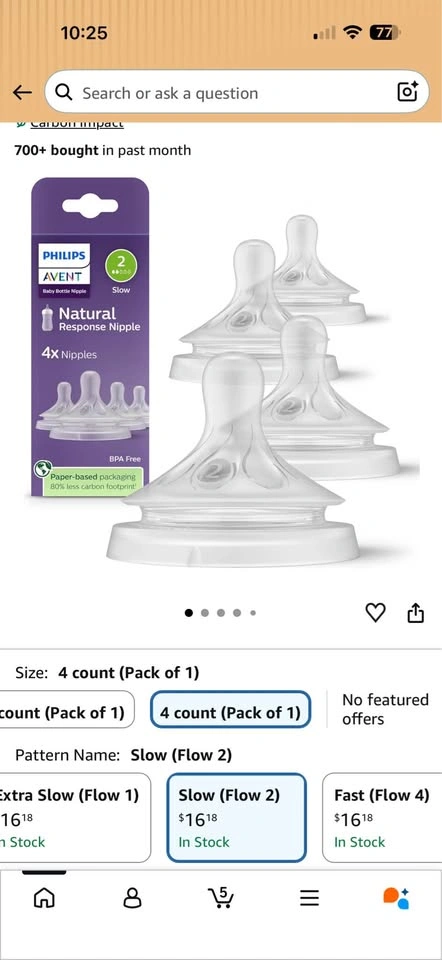 Philips Avent Natural Response Baby Bottle Nipples 4-pack Size 2 - photo 4
