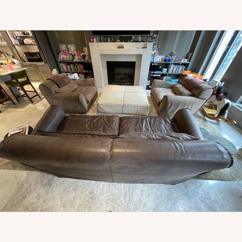 Baxter Housse XXL Dark Brown Leather Sofa - photo 2