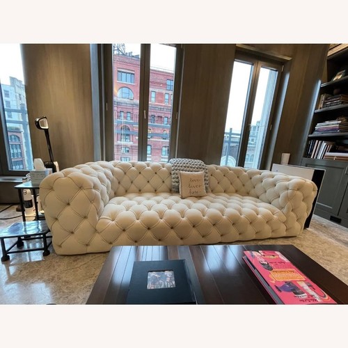 Chester Moon White Leather Sofa