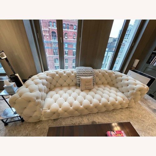 Chester Moon White Leather Sofa - photo 3