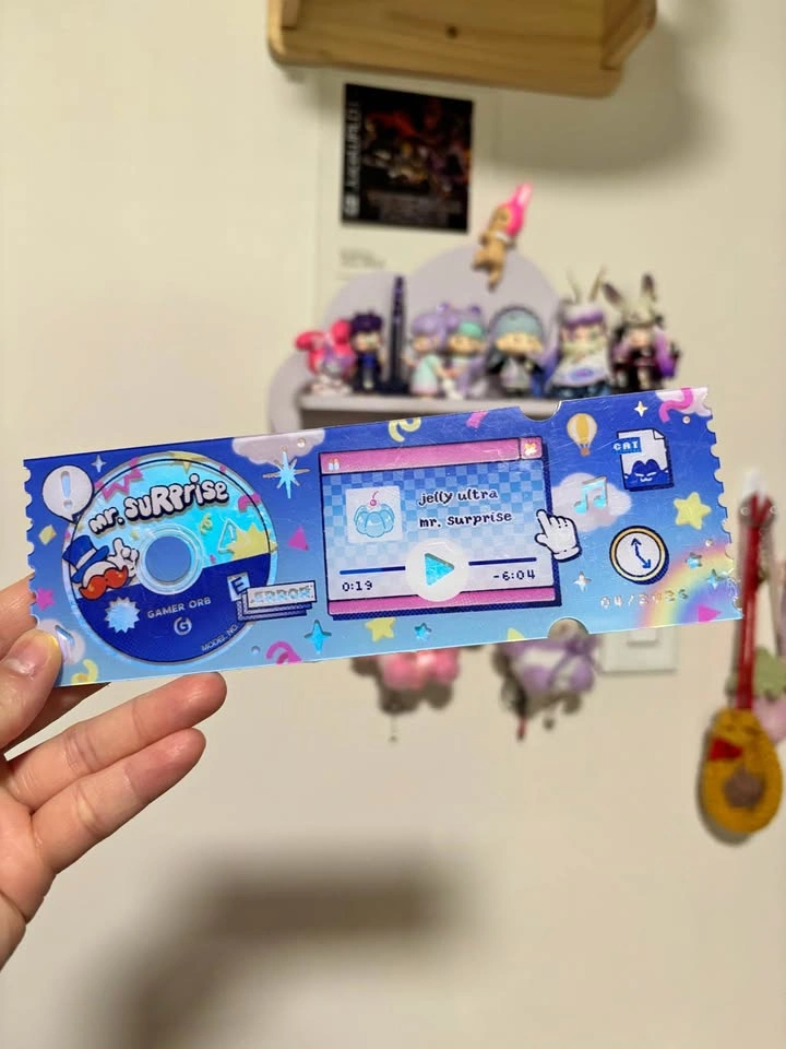 mr surprise gamer orb acrylic ticket