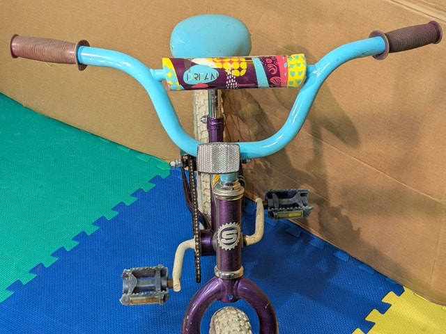 12" wheels, purple kids bike, for ages 2-6 years old - photo 4