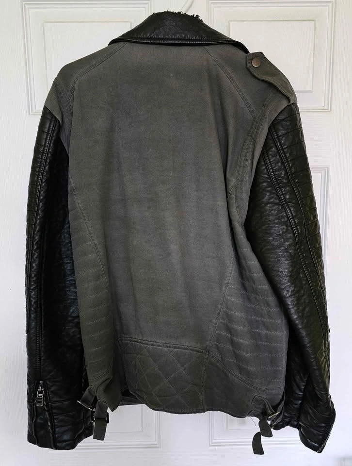 Parasuco Men's Mixed-Media Moto Jacket (As-Is / Flaws) - Size La - photo 2