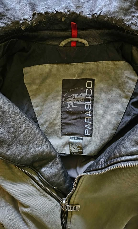 Parasuco Men's Mixed-Media Moto Jacket (As-Is / Flaws) - Size La - photo 3