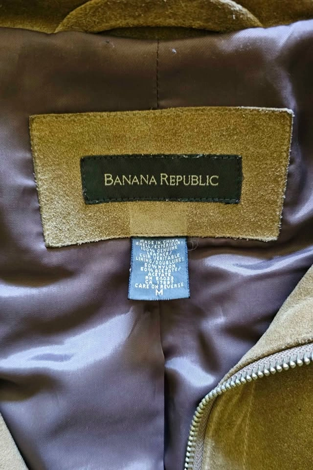 Vintage Banana Republic 100% Genuine Suede Leather Jacket - Men' - photo 3