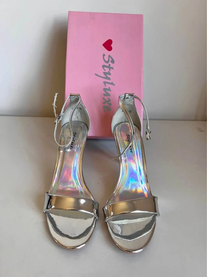 Silver High heels