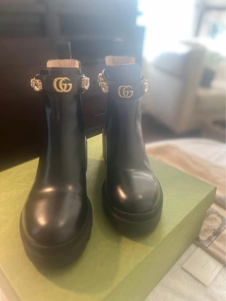 Gucci Bootie Rhinestone Leather Magnum Calf - photo 2