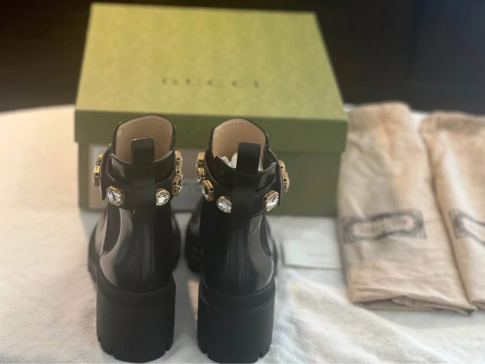 Gucci Bootie Rhinestone Leather Magnum Calf - photo 5