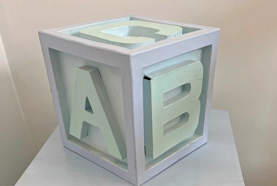 Large Wooden ABC Decorative Block