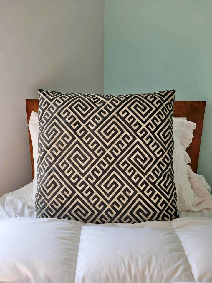 Large Greek Key Pattern Throw Pillow