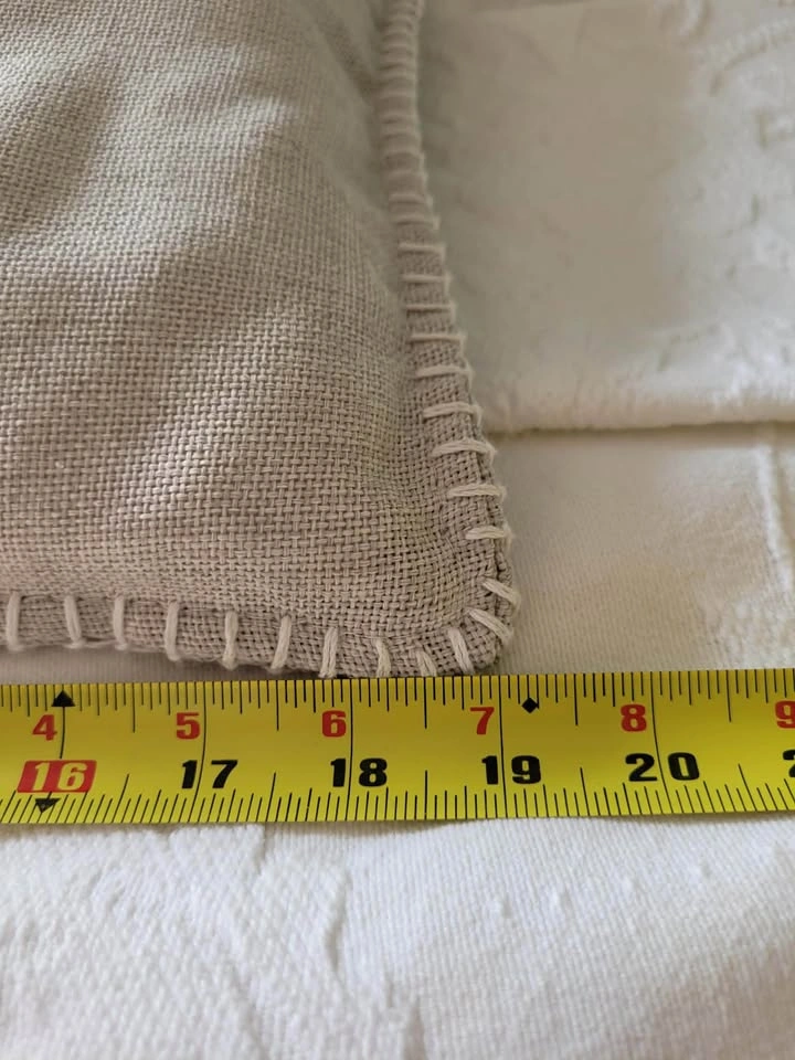 Square Linen Whipstitch Throw Pillow - photo 2