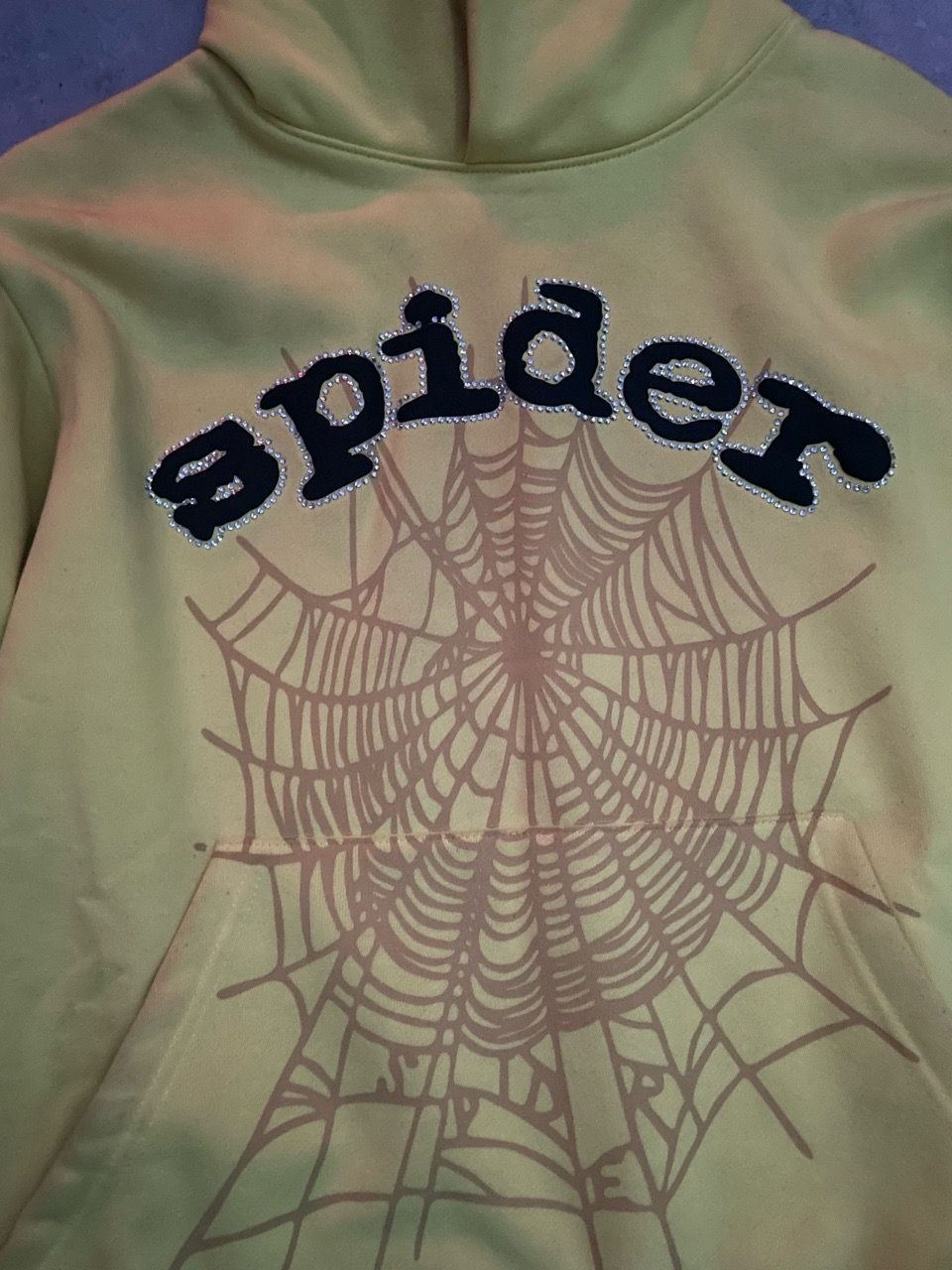SP5DER yellow rhinestone hoodie - photo 2