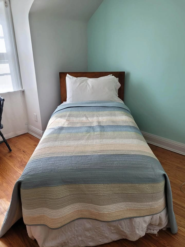 Linen N Things Queen Blue Striped Quilt - photo 2