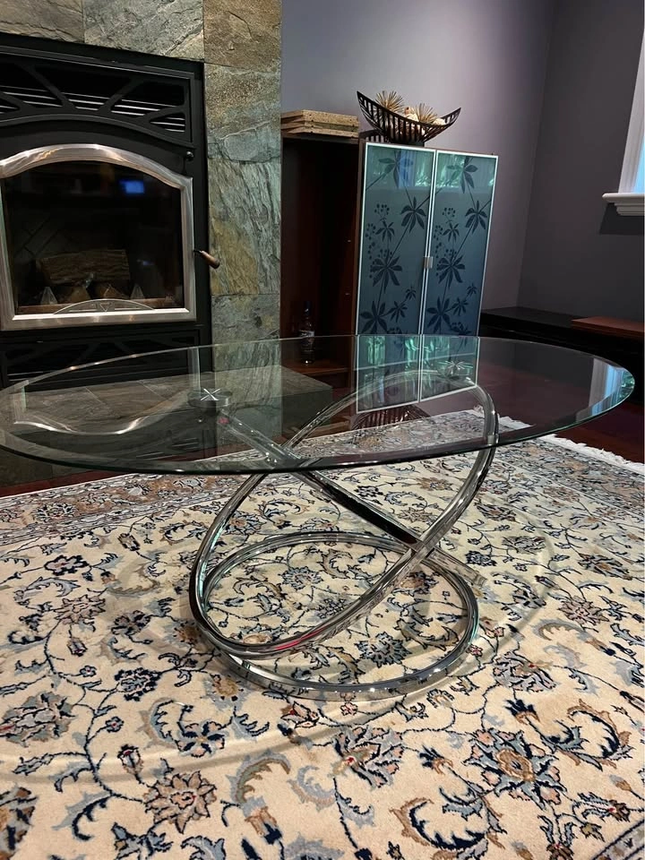Staging - Modern Glass and Chrome Coffee Table - photo 4