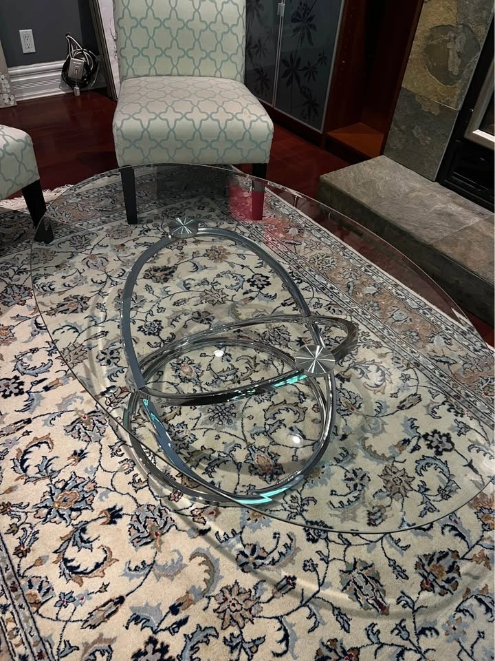 Staging - Modern Glass and Chrome Coffee Table - photo 5