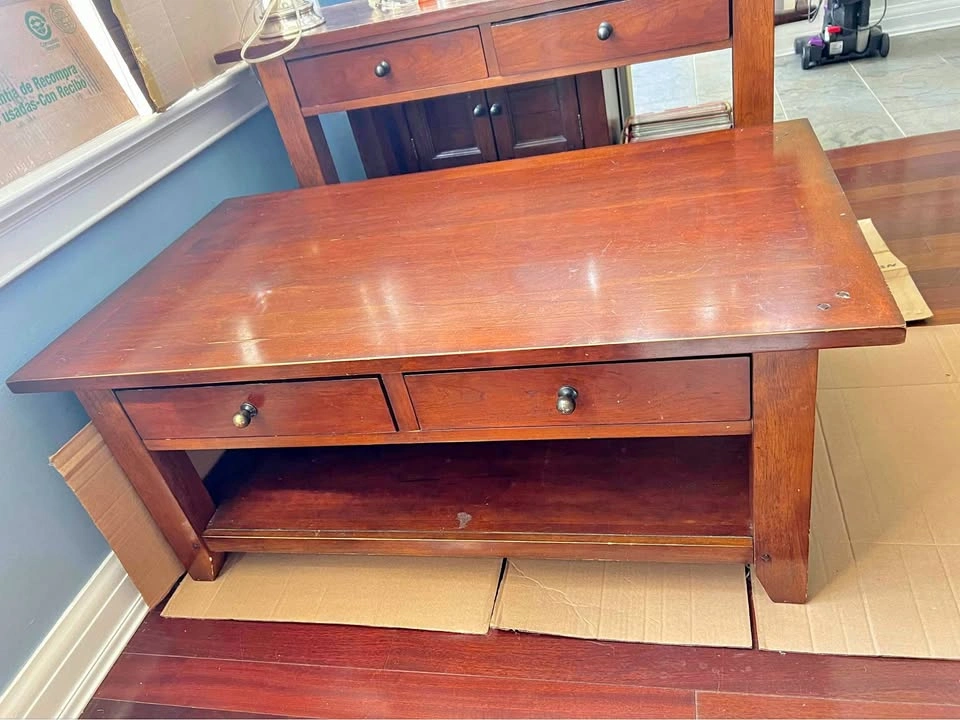 Solid Wooden / Veneer Coffee Table with Drawers