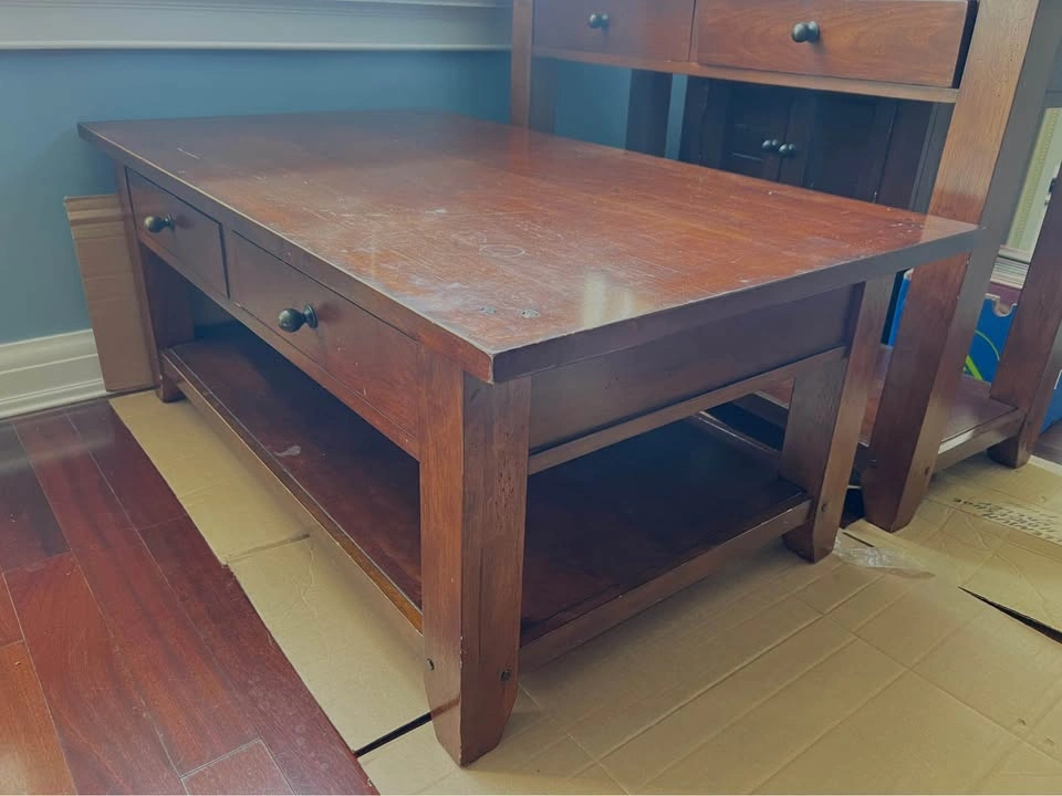 Solid Wooden / Veneer Coffee Table with Drawers - photo 2