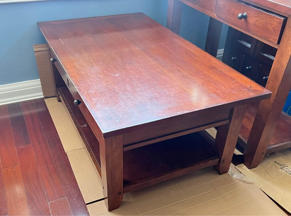 Solid Wooden / Veneer Coffee Table with Drawers - photo 3