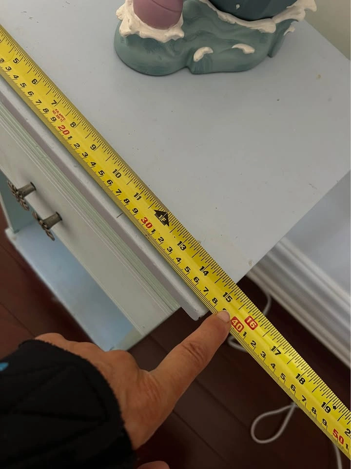 Staging- Light Blue Single Drawer Nightstand - photo 3