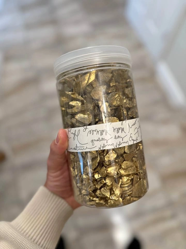 Decorative Gold Crushed Glass 4-10mm