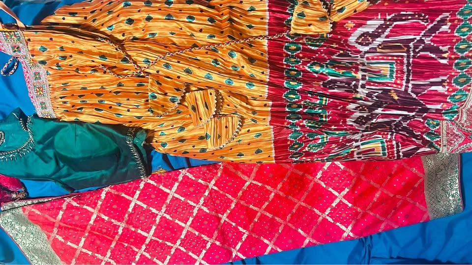 Patola Print Lehenga Choli with Bandhani Dupatta