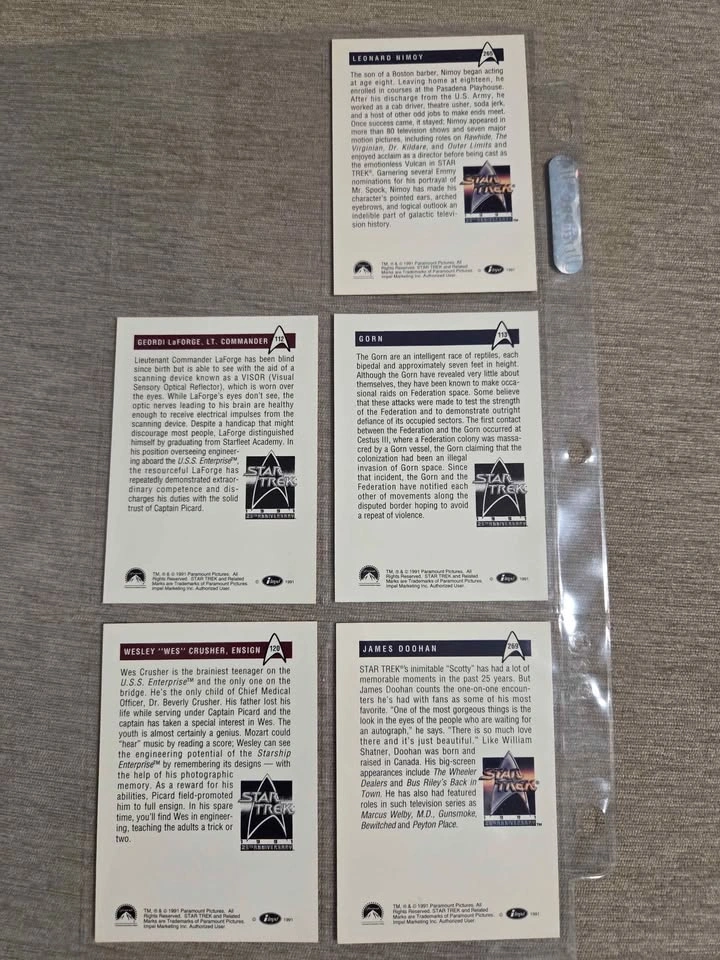1991 Impel Star Trek 25th Anniversary Trading Cards Lot - photo 4