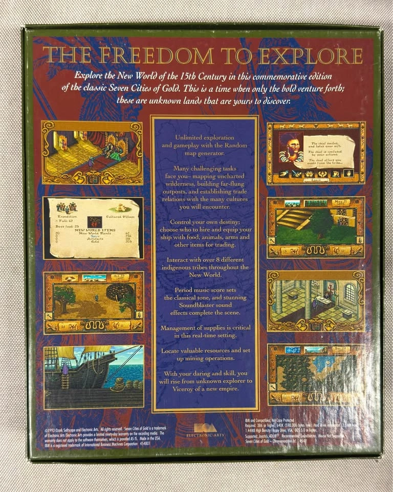 Seven Cities of Gold Commemorative Edition PC Game big box 1993 - photo 2