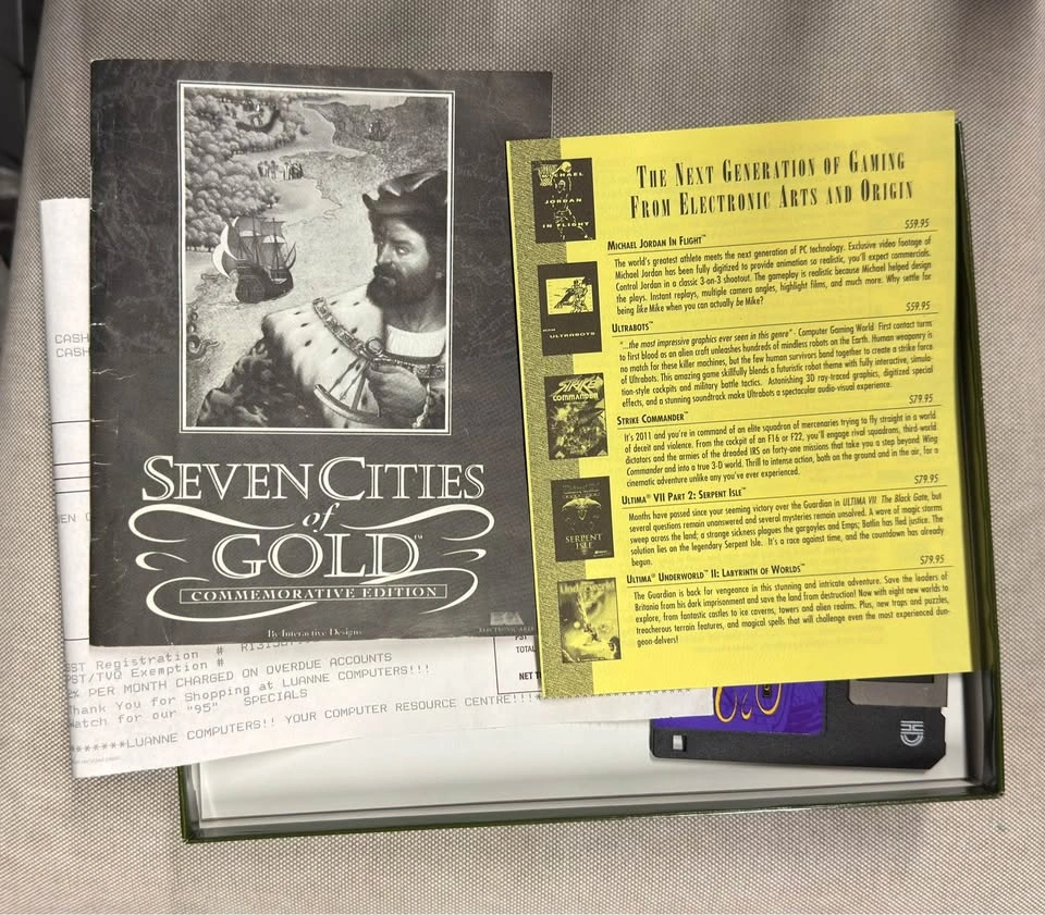 Seven Cities of Gold Commemorative Edition PC Game big box 1993 - photo 3