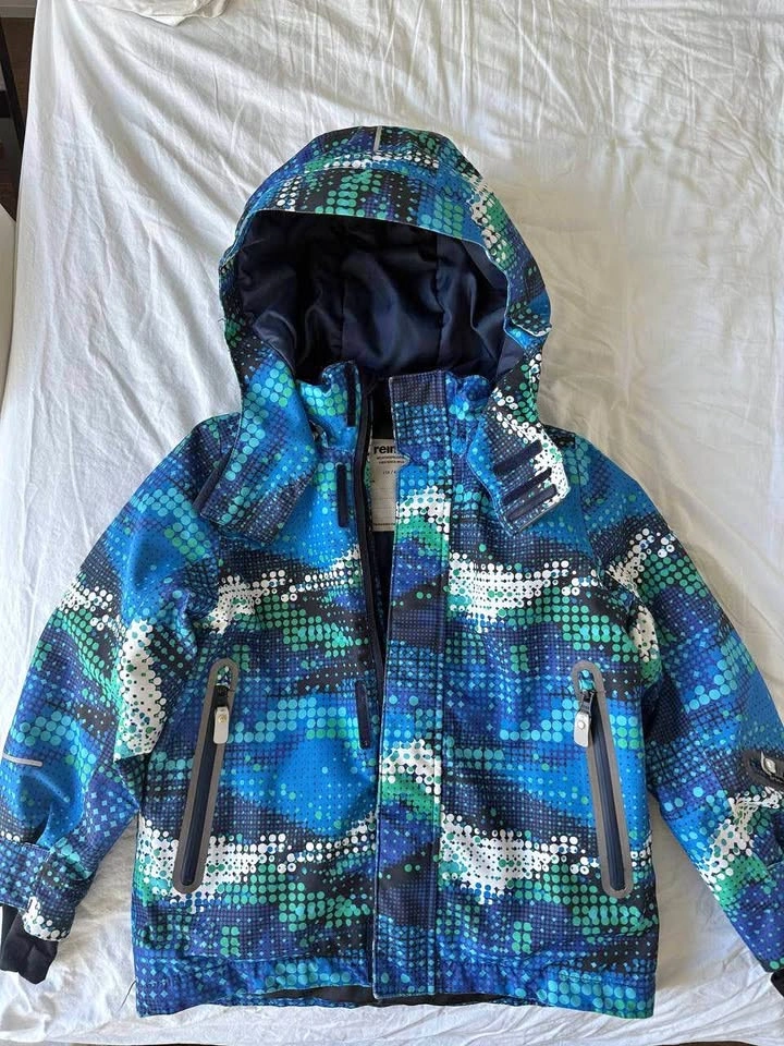 Reima Kids Jacket 6Y Blue Green Dotted