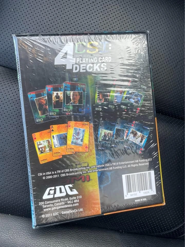 C.S.I. CSI 4 Deck Box of Playing Cards NEW SEALED *RARE* - photo 2
