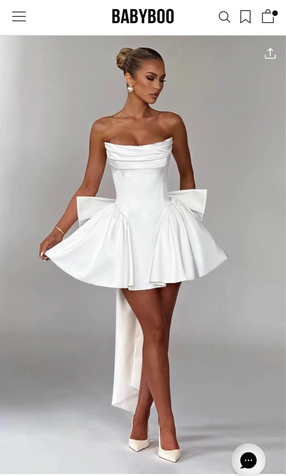 BabyBoo - TRINITY MINI DRESS - IVORY size L