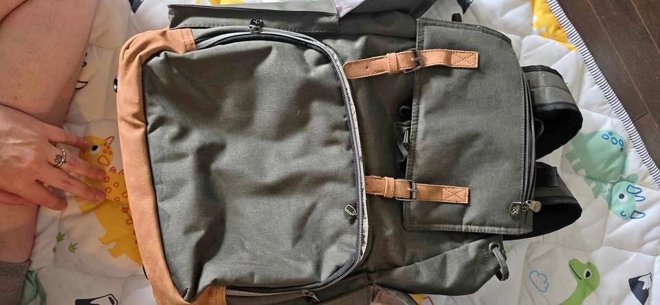Olive Green Diaper Bag Backpack