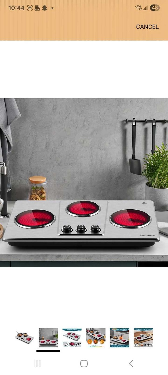Cusimax Triple Burner Hot Plate - photo 2