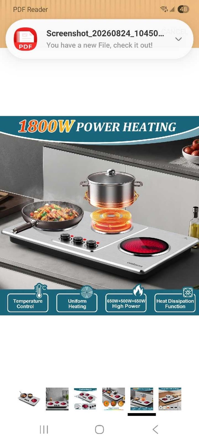 Cusimax Triple Burner Hot Plate - photo 5
