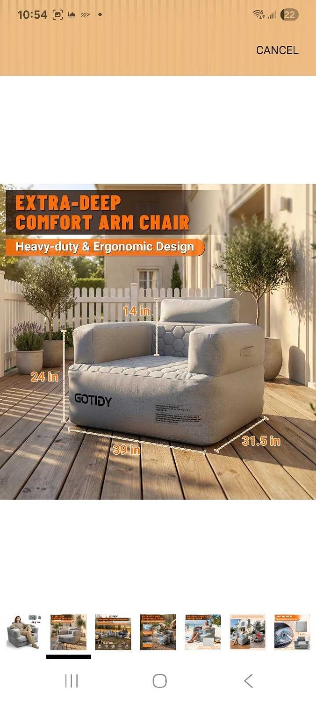 GOTIDY Inflatable Couch - photo 2