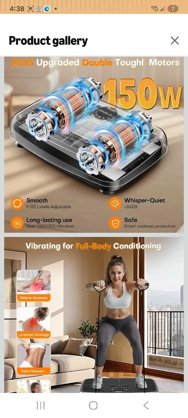 EvoSpark Vibration Plate Exercise Machine - photo 2