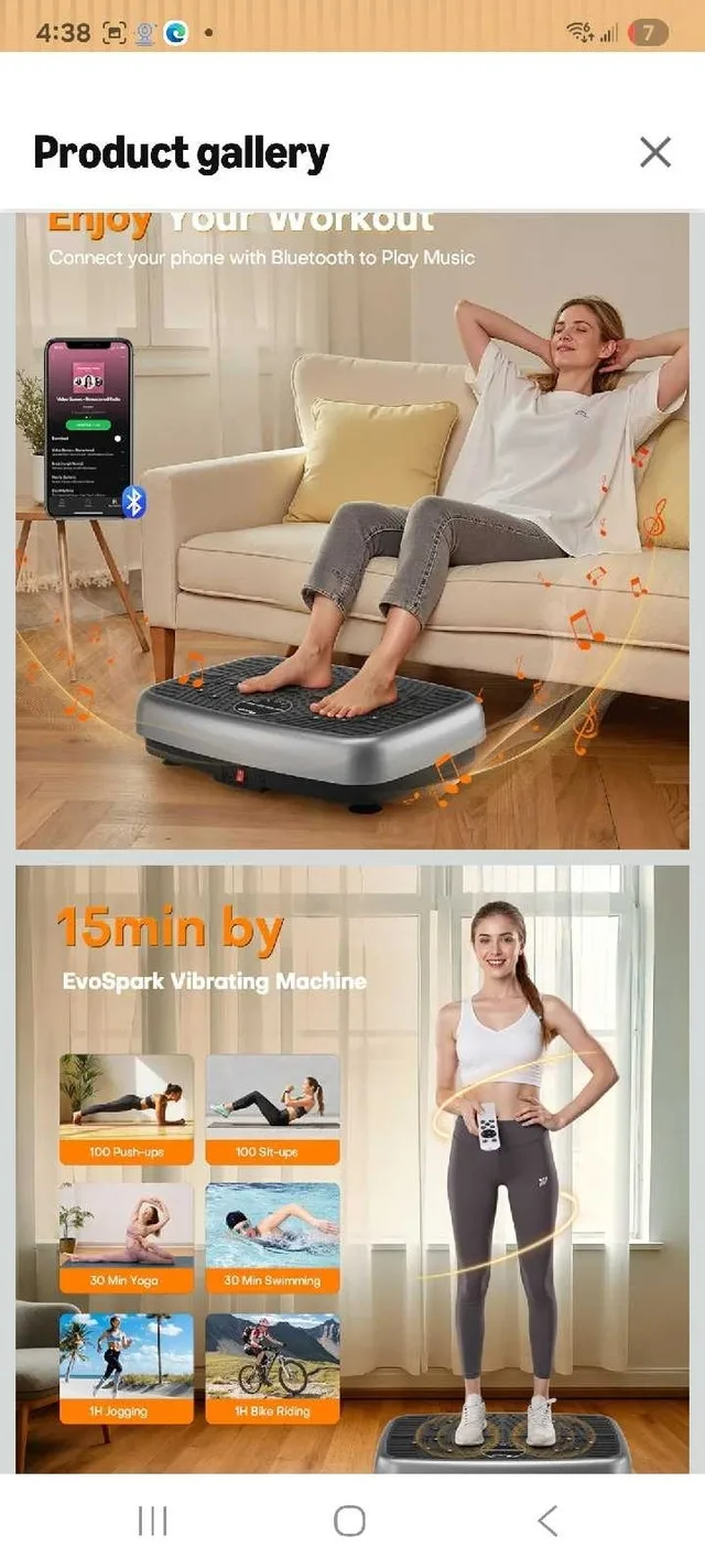 EvoSpark Vibration Plate Exercise Machine - photo 3