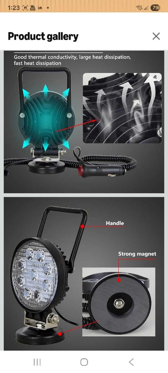 Round Portable LED Work Light - photo 5