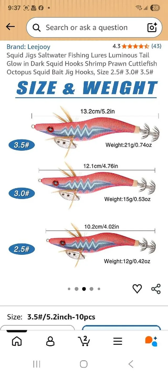 Leejooy Squid Jig Saltwater Fishing Lures - photo 3