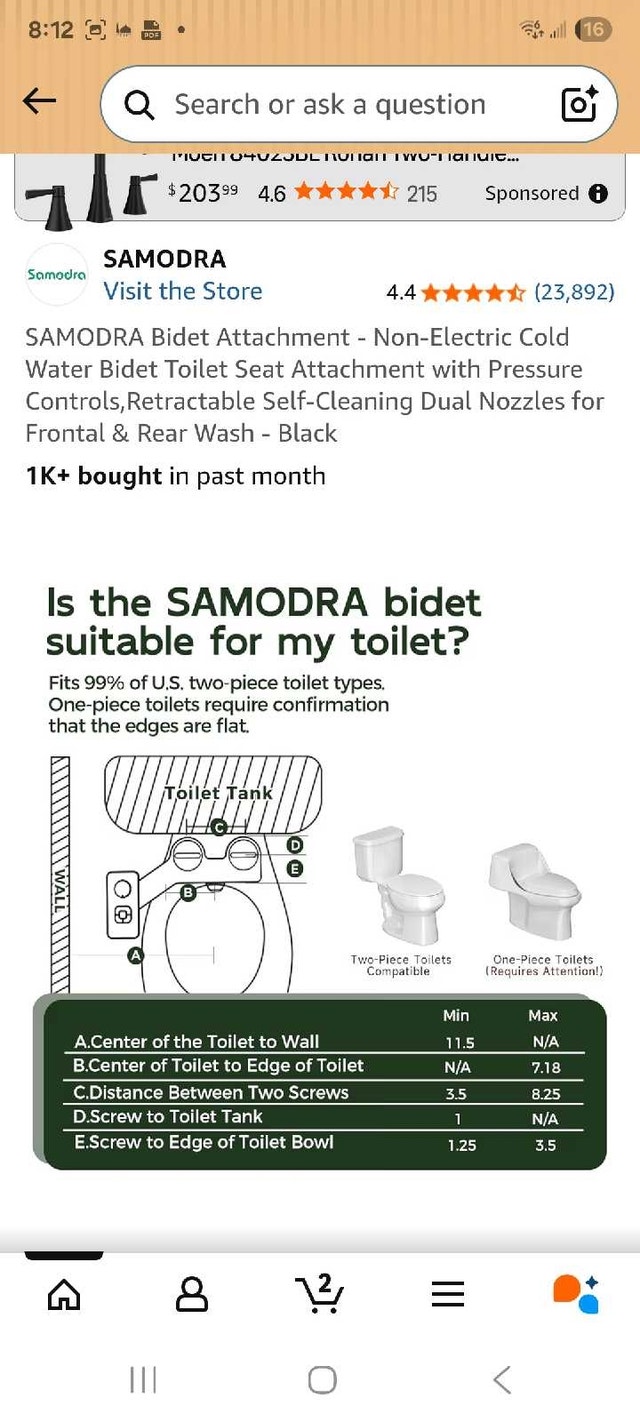 Samodra Bidet Attachment - photo 2
